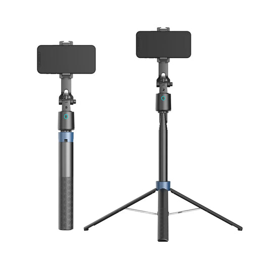 Intelligent AI Face Tracking PTZ Selfie Stick Tripod Anti-shake Foldable Travel Video Live 360 All-round Following Stabilizer